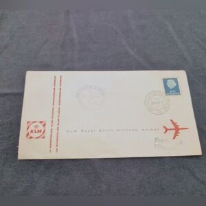 KLM Amsterdam To Amman 1960 Original Airmail Envelope